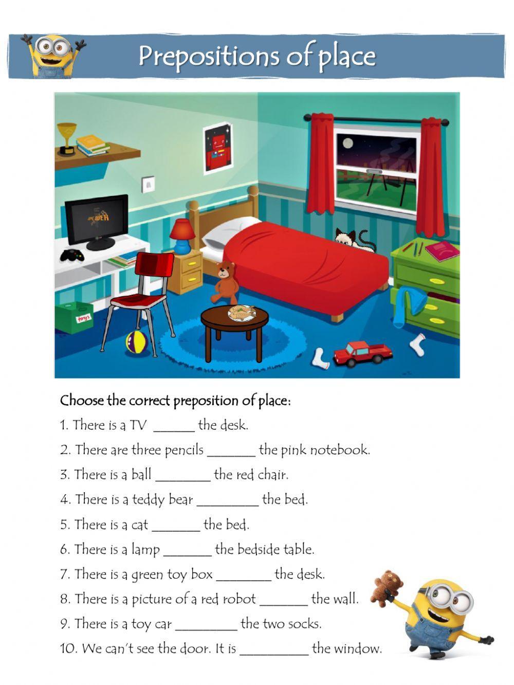 Prepositions of place Prepositions of place