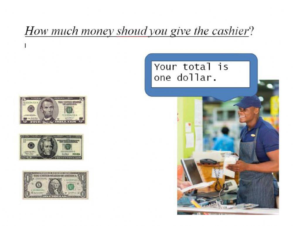 Paying with the correct amount