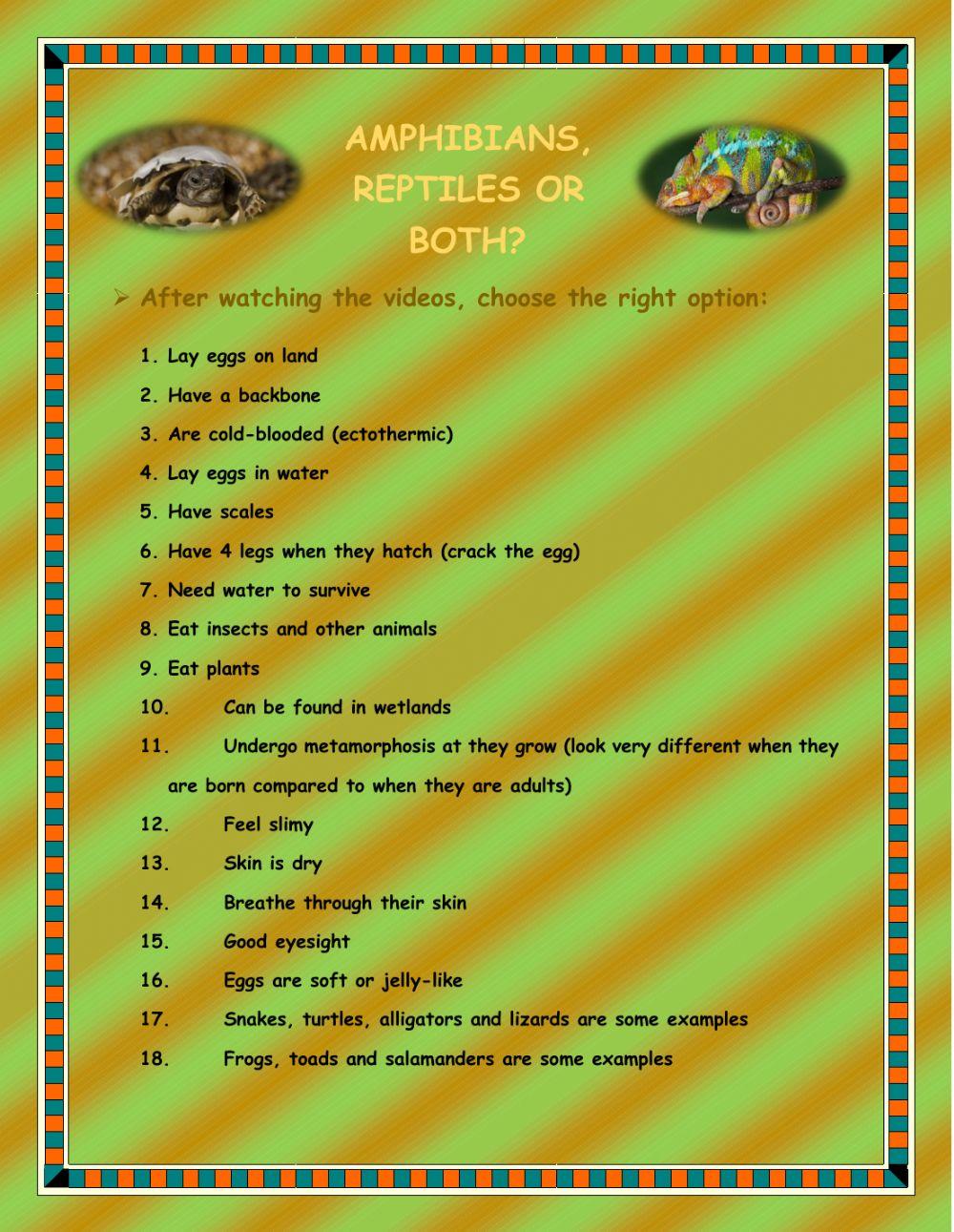 Amphibians, Reptiles or Both?