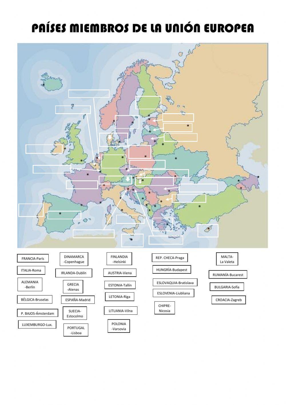 Mapa Unión Europea