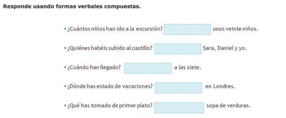 La H en los tiempos compuestros