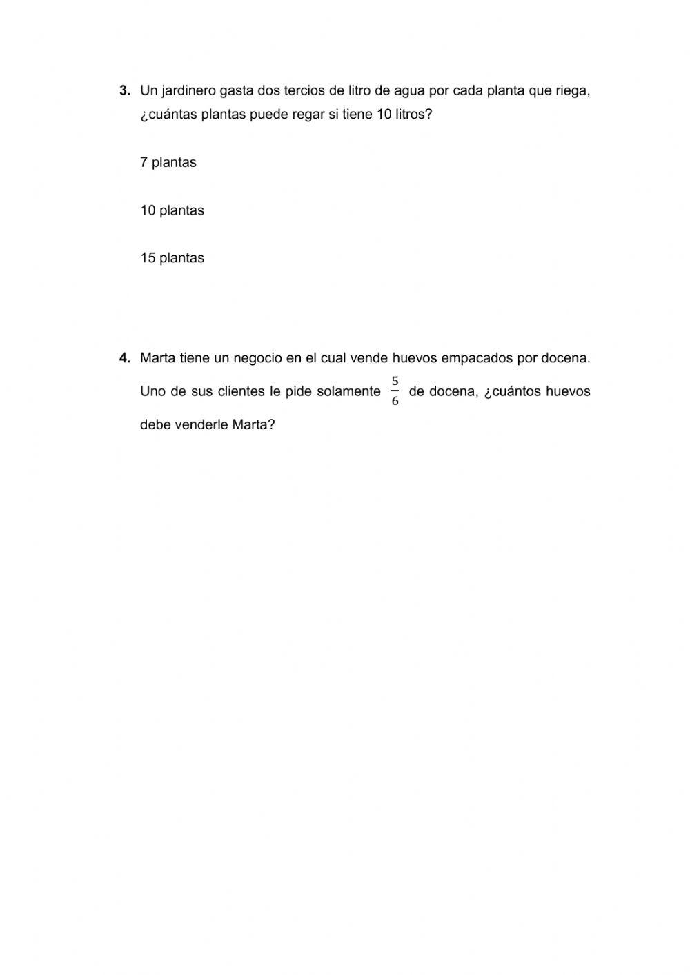 Problemas de matematicas