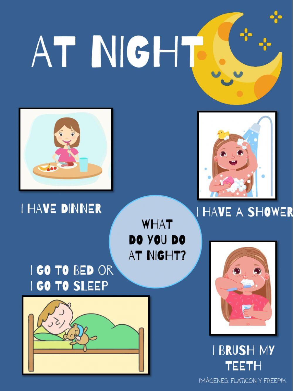 My routines at night