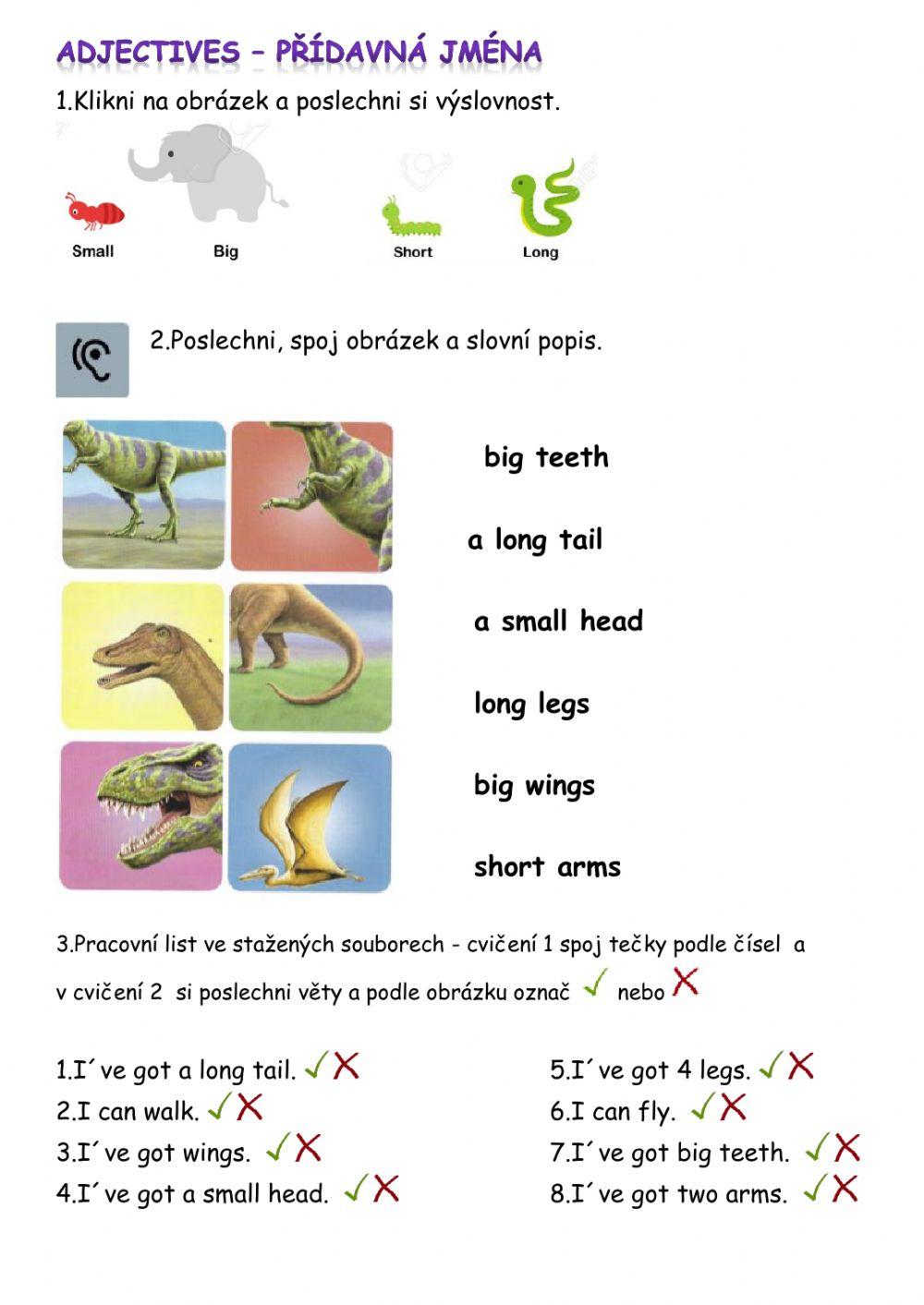 Dinosaurus - adjectives