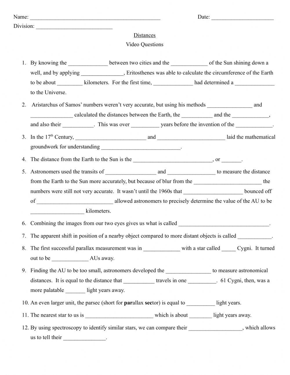 Crash Course Astronomy - Distances