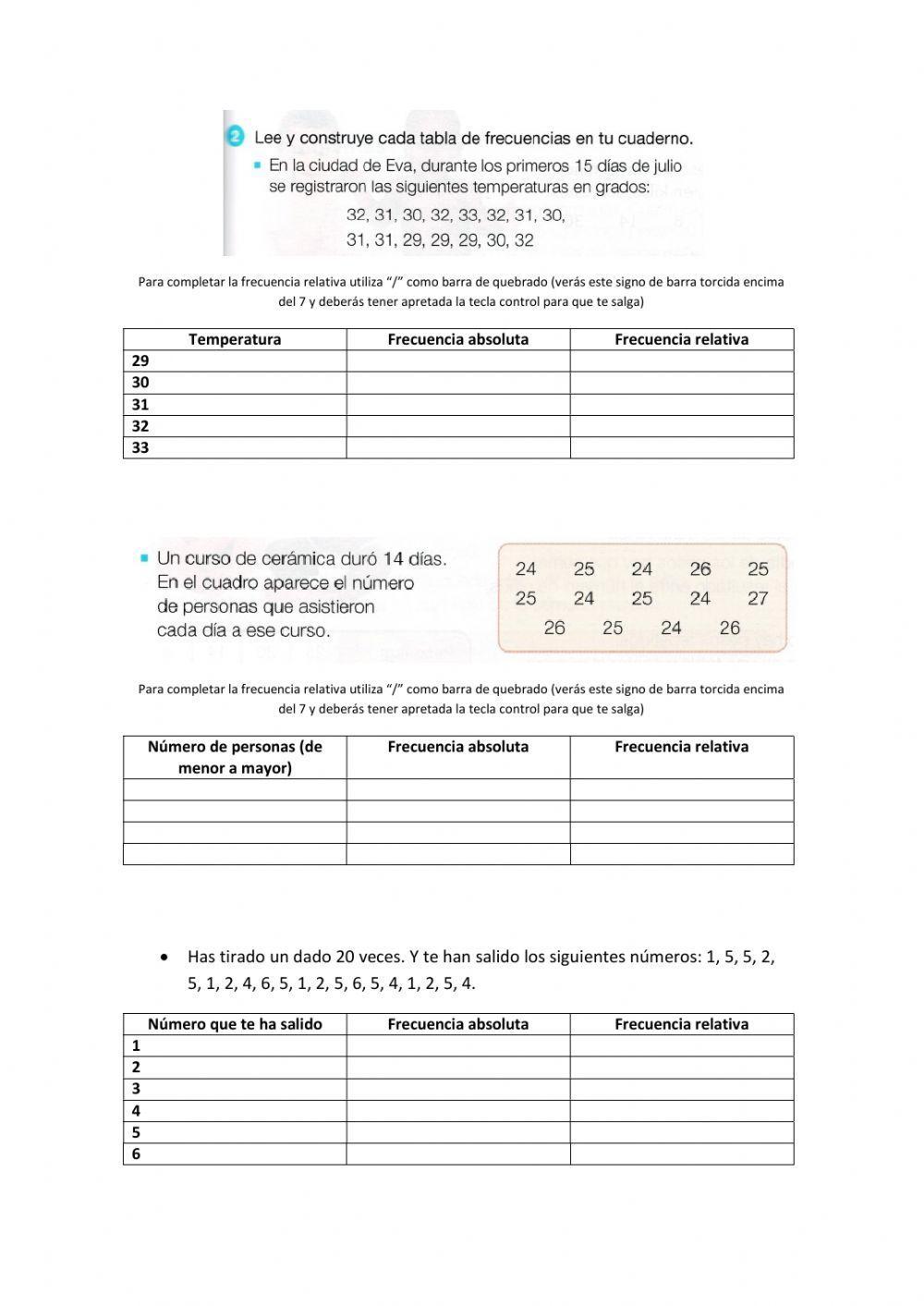 Frecuencia Relativa y Absoluta Frecuencia Relativa y Absoluta
