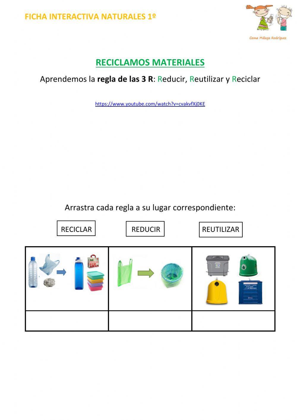 Reciclamos los materiales Reciclamos los materiales
