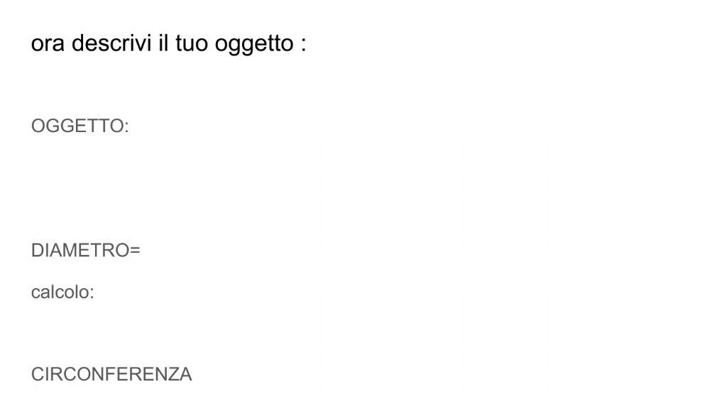 Calcolo della CIRCONFERENZA