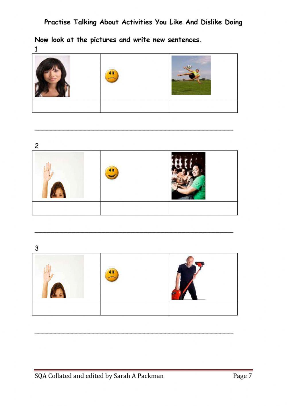 LIKE-DISLIKE VERB+ING