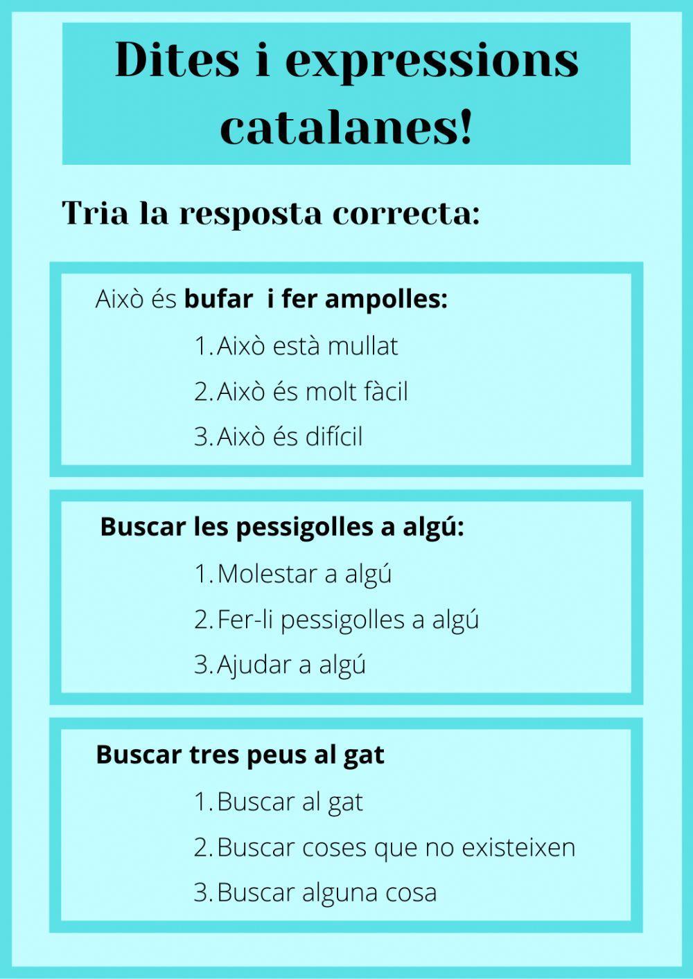 Dites i expressions catalanes