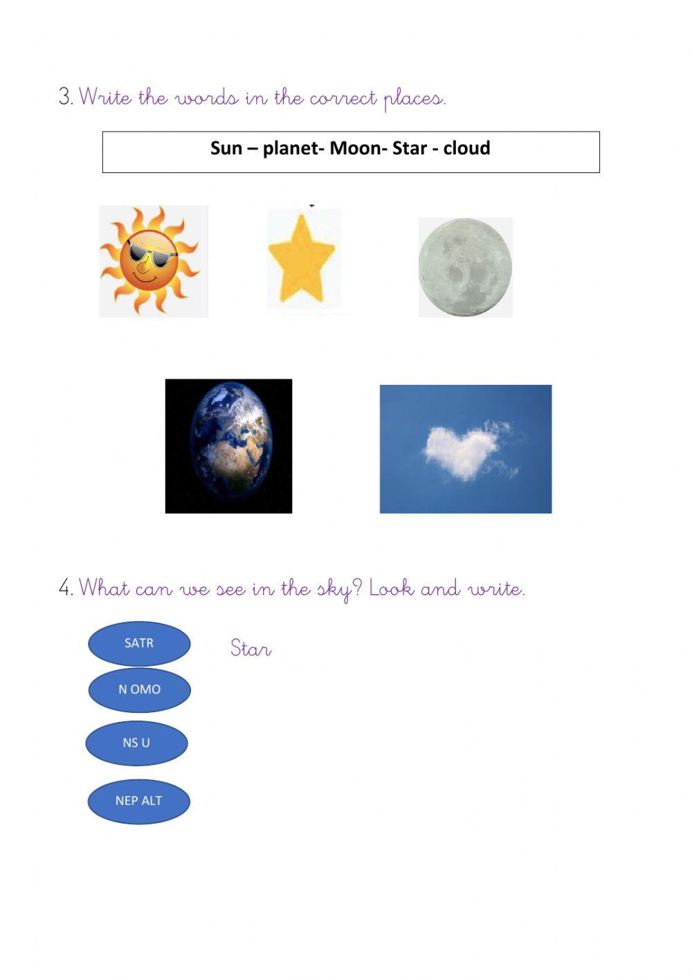 The sun and the moon