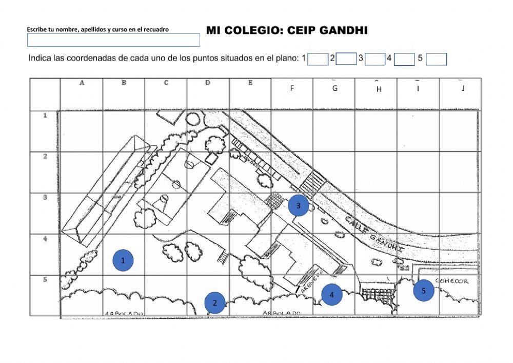 Orientación en el plano. La cuadrícula