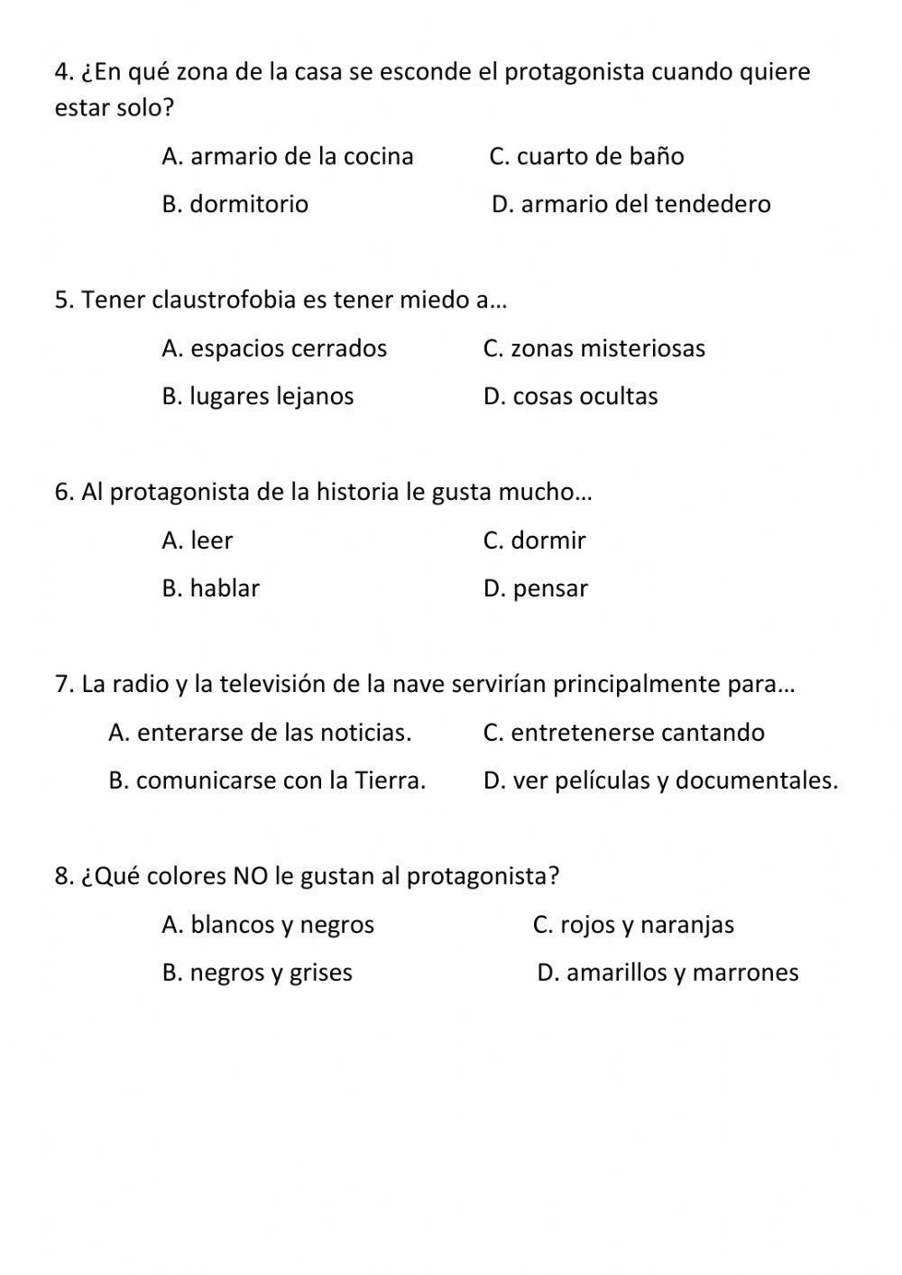 Comprensión oral Comprensión oral