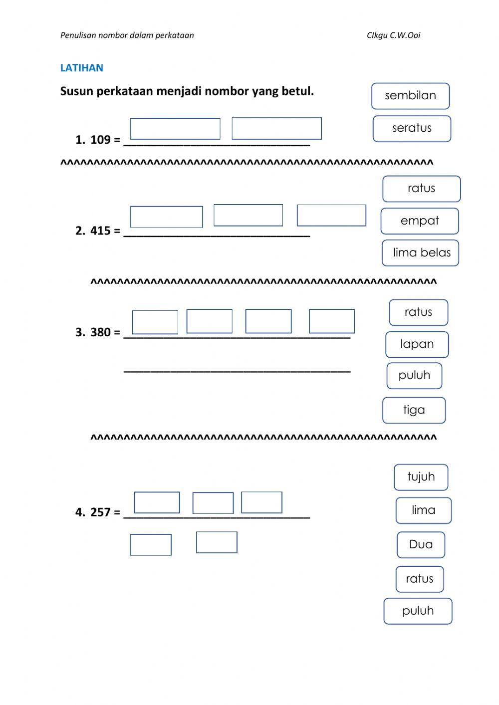Nombor dalam perkataan (500)