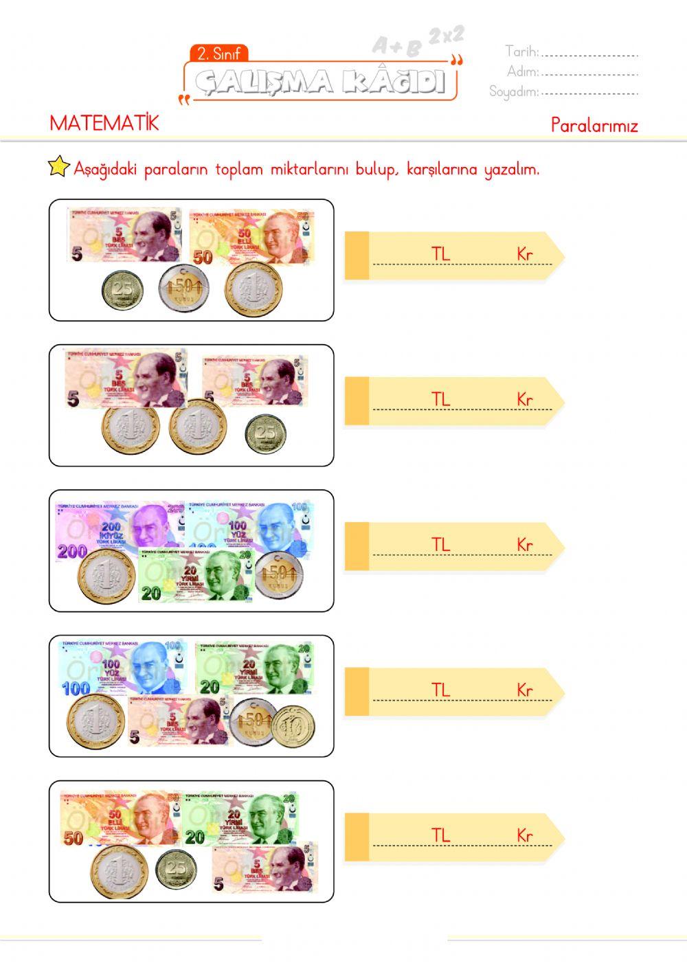 2.Sınıf Matematik-Paralarımız