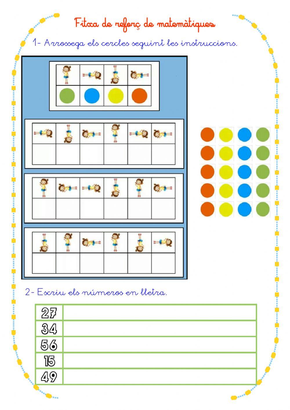 Matemàtiques. Fitxa 11.