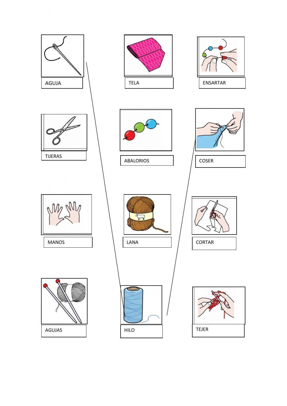 Une cada objeto con el correspondiente