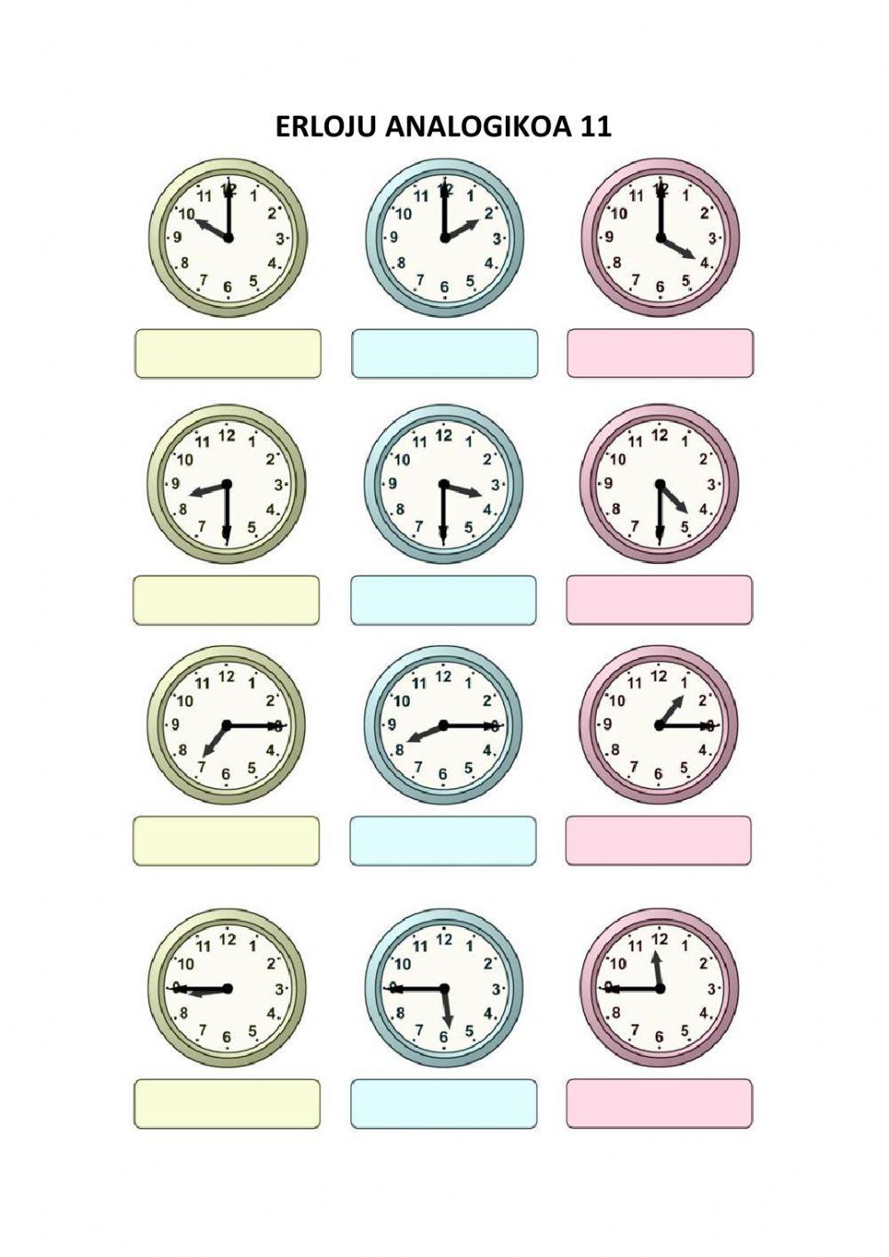 Erloju analogikoa 11