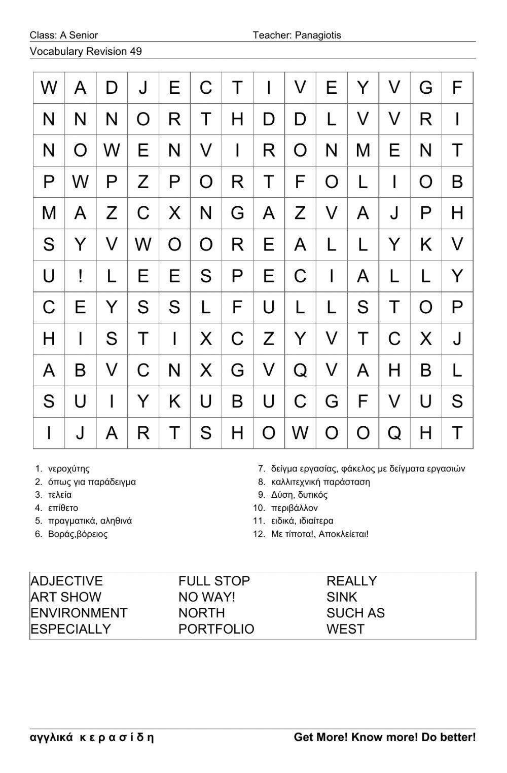 Asenior Wordsearch 49