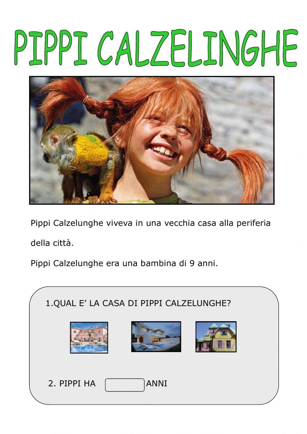 pippi calzelunghe interactive worksheet