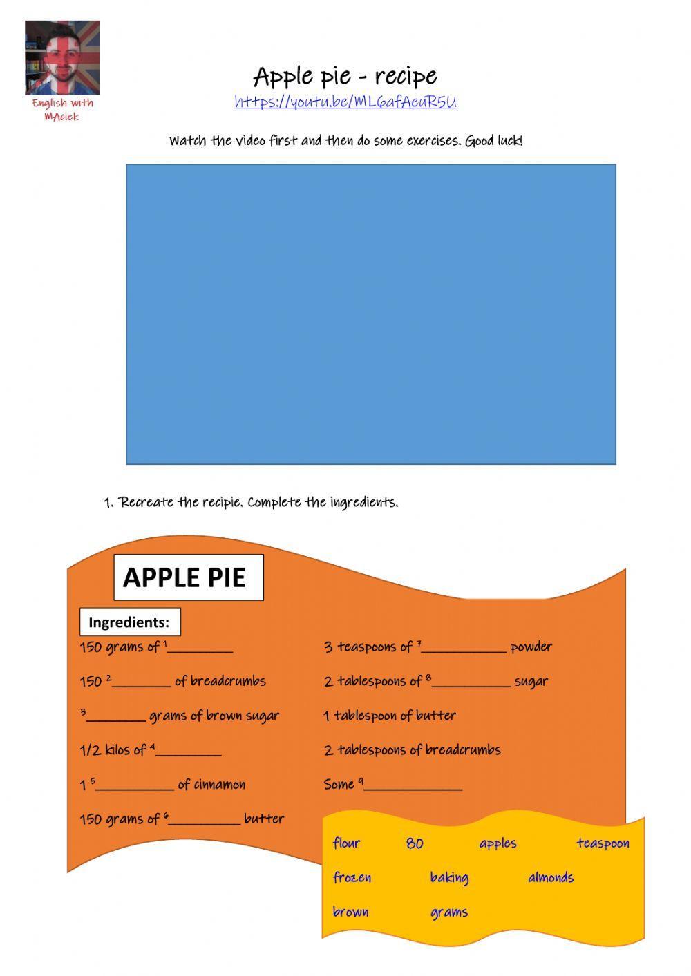 Apple pie - recipe