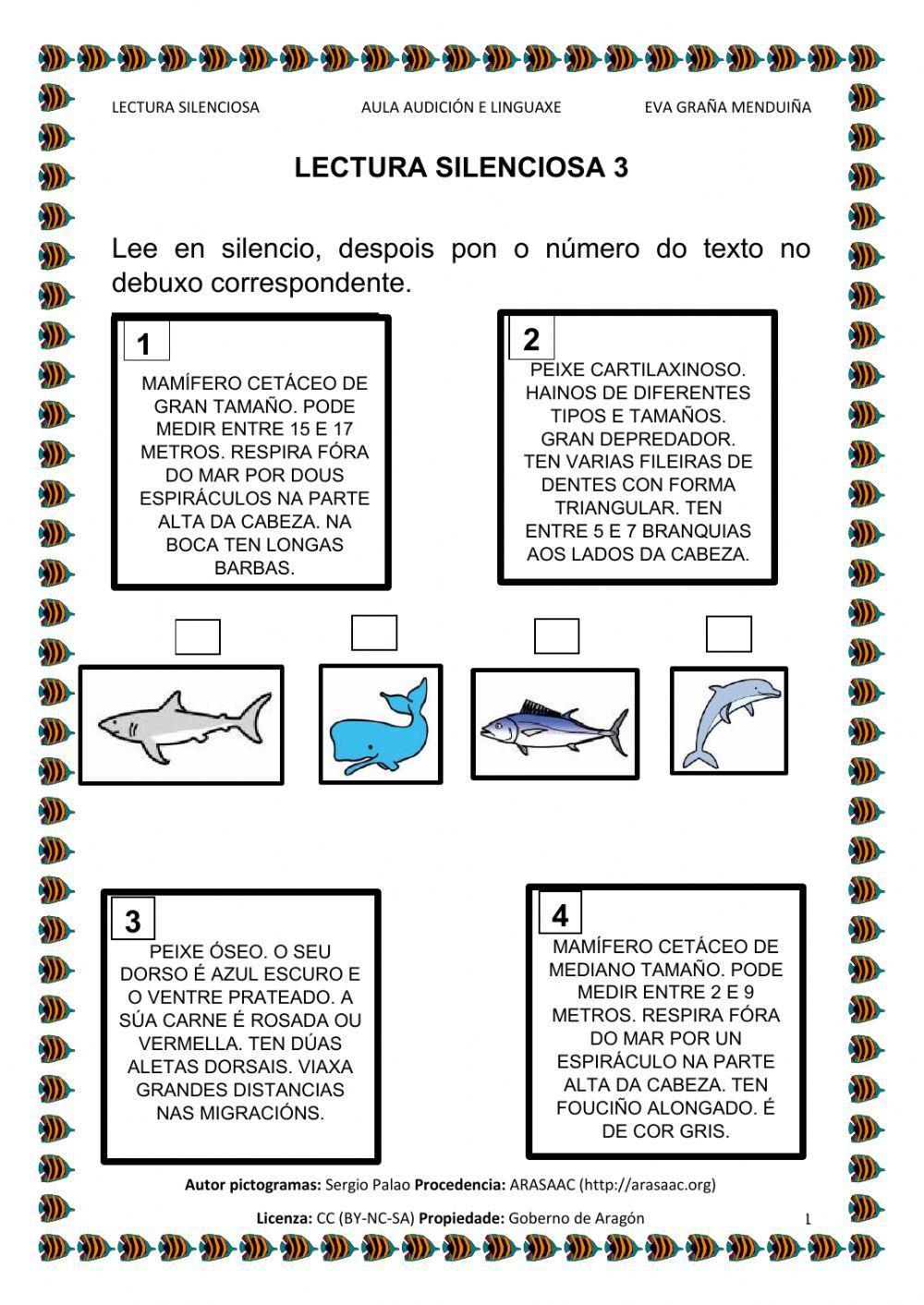 Lectura silenciosa. comprensión lectora