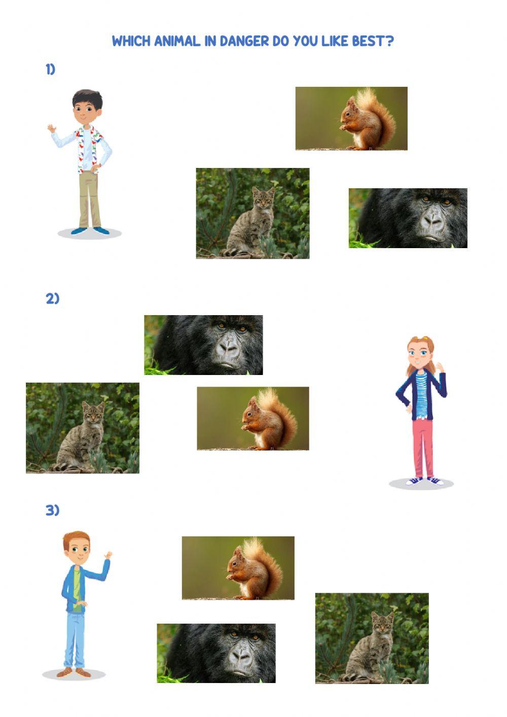 Which animal do you like best? Which animal do you like best?