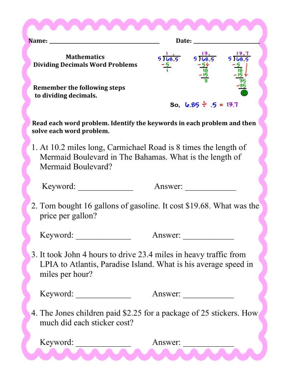 Dividing Decimals