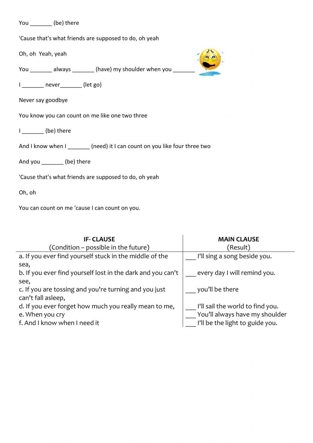 First Conditional Song