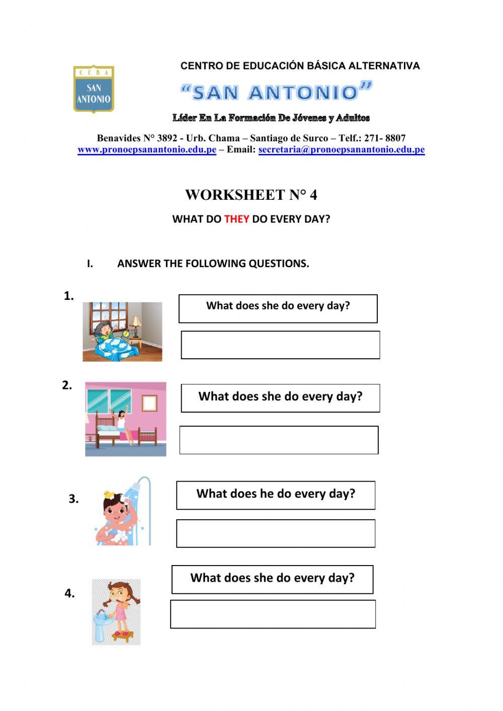 hw-daily-routine-questions-and-answers-online-exercise-for-live