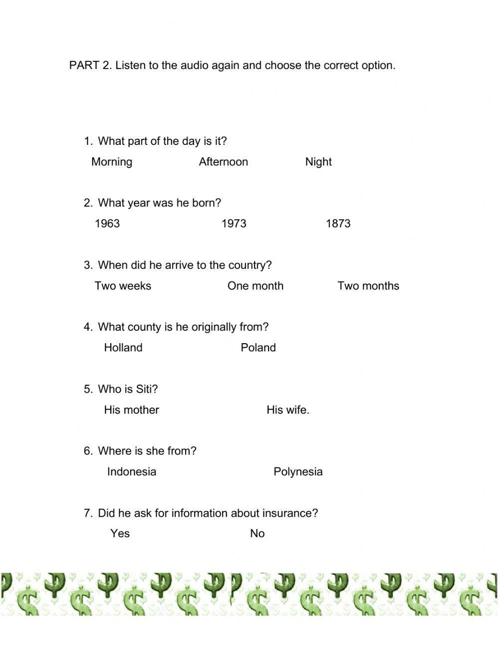 Opening a bank account