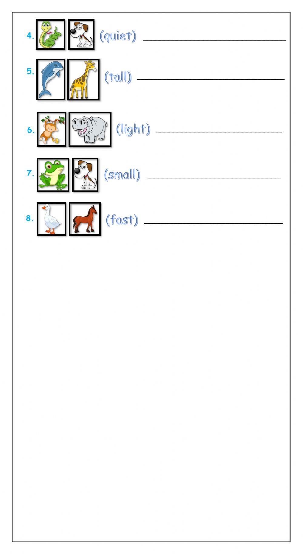 Comparatives - EXTRA 4th form