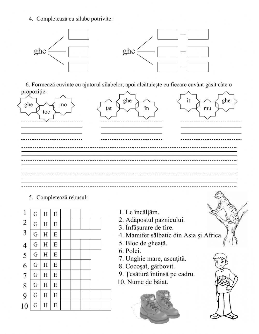 Grupul de litere ghe