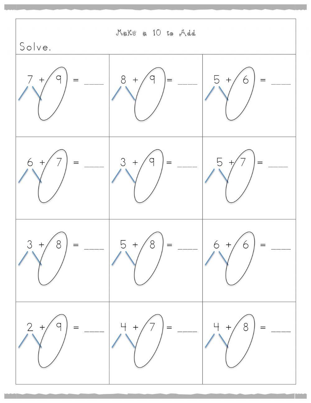 Събиране и изваждане до 20 с преминаване