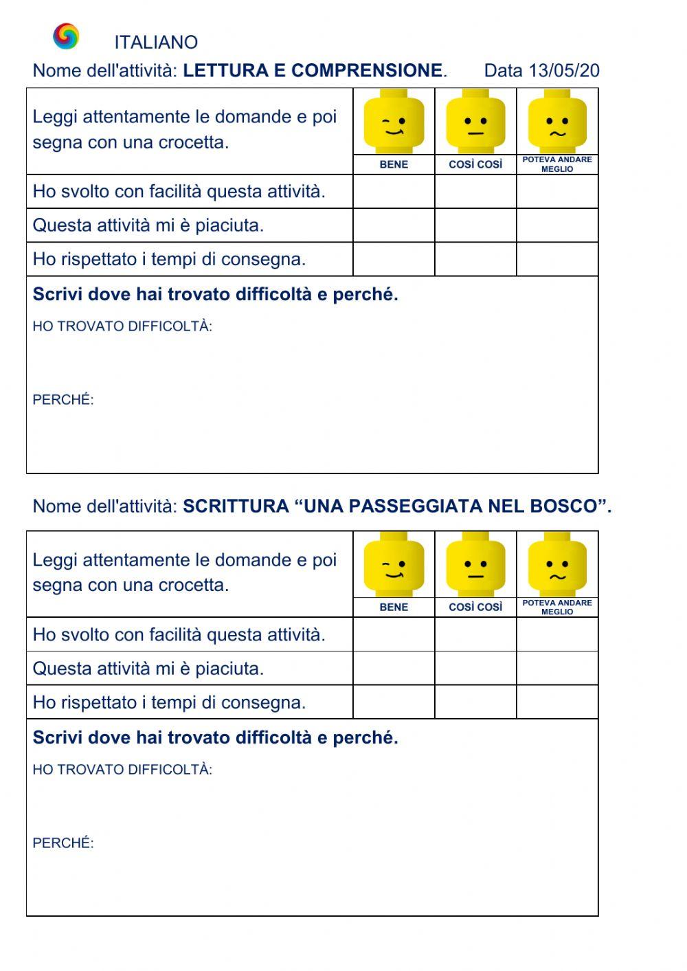 Questionario di autovalutazione