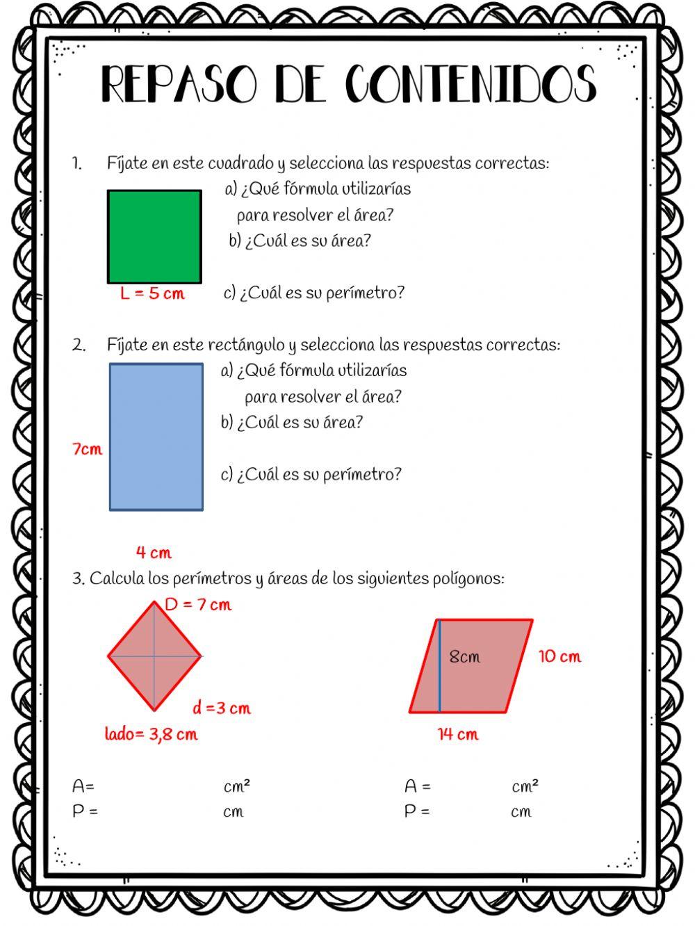 Repaso de contenidos Repaso de contenidos