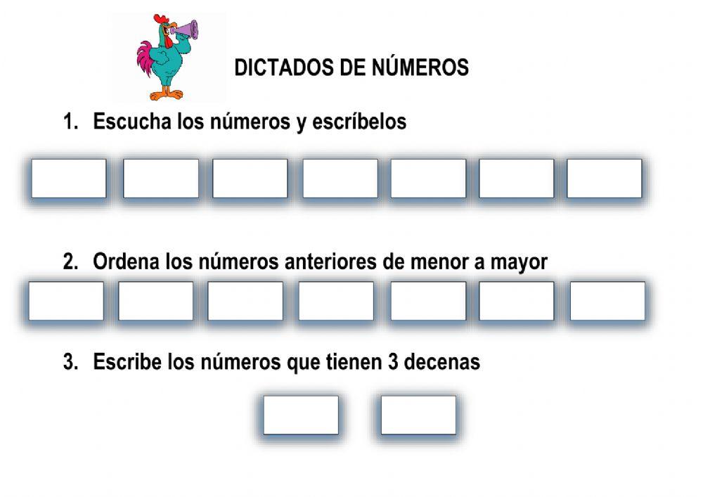 DICTADO de números Parte 3