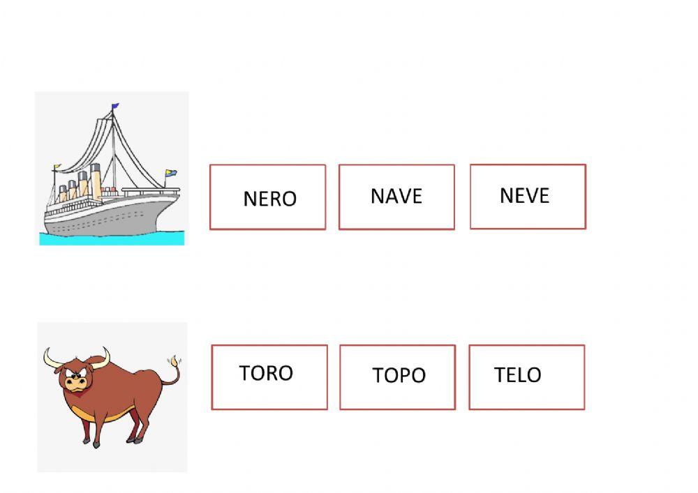 Osserva il disegno e trova la parola