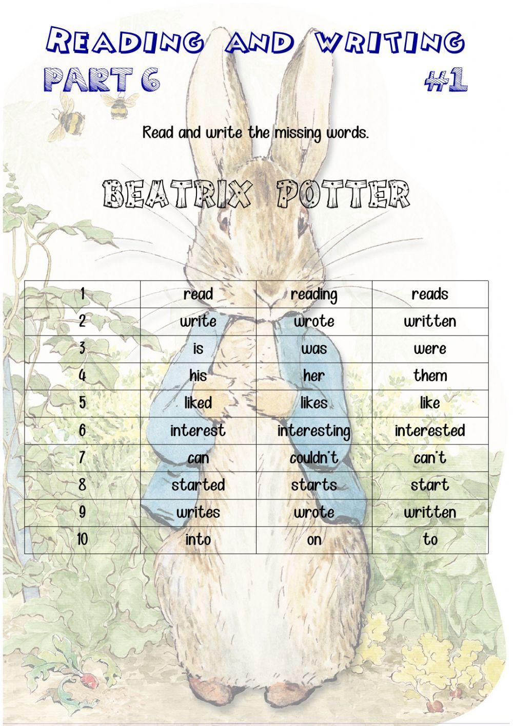 Reading and writing 6-01