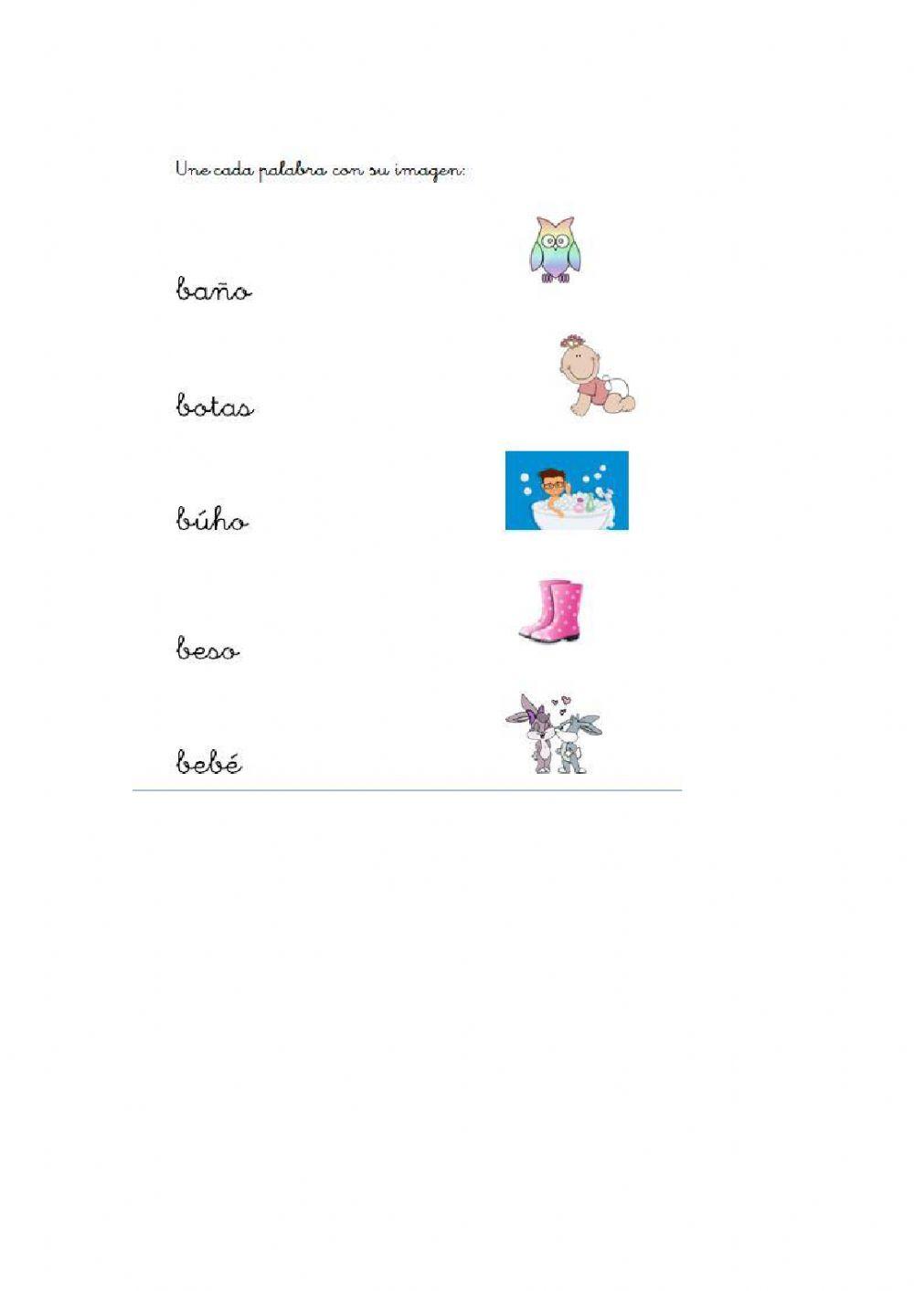 Une cada palabra con su imagen