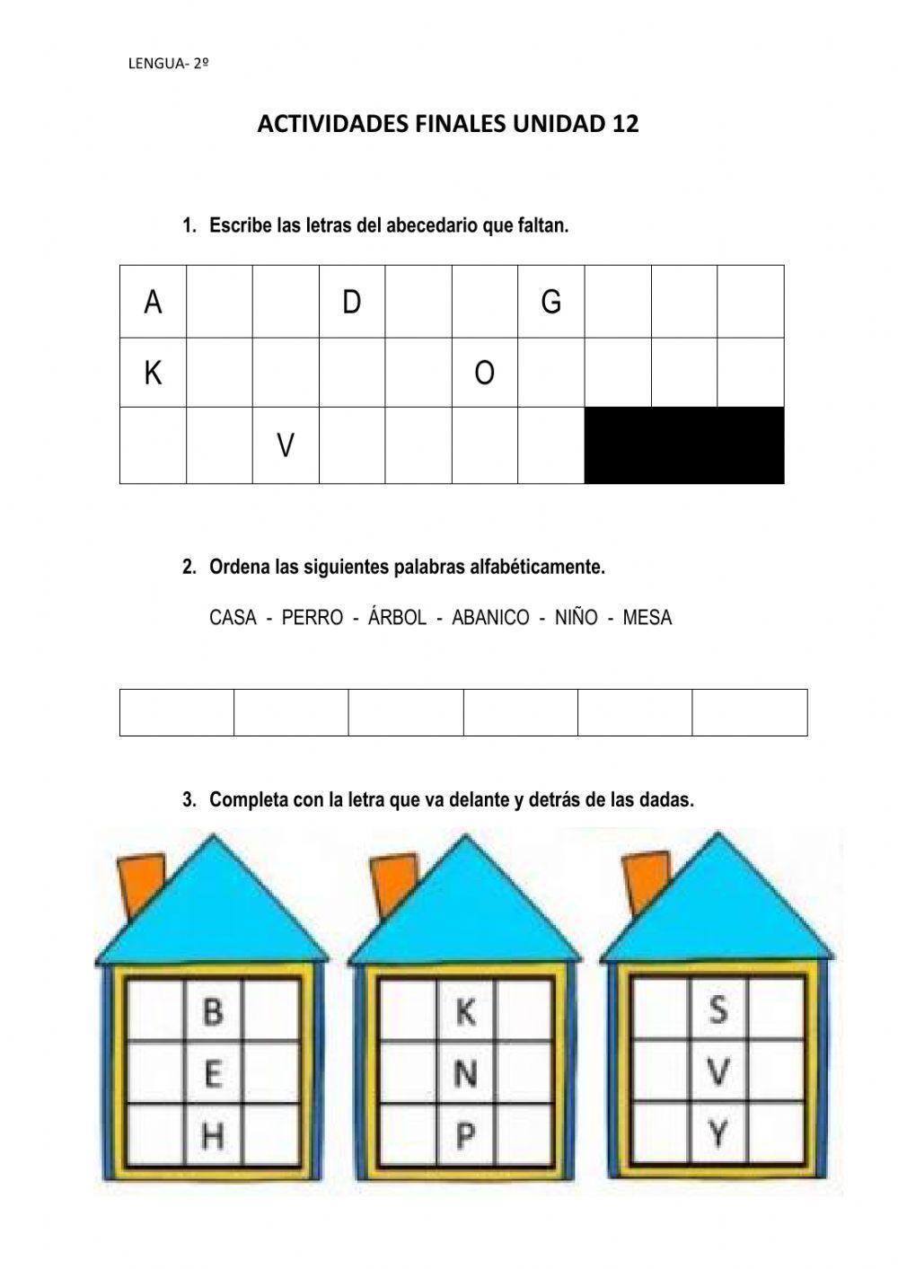 ACTIVIDADES FINALES UNIDAD 12- Lengua 2º E.P.
