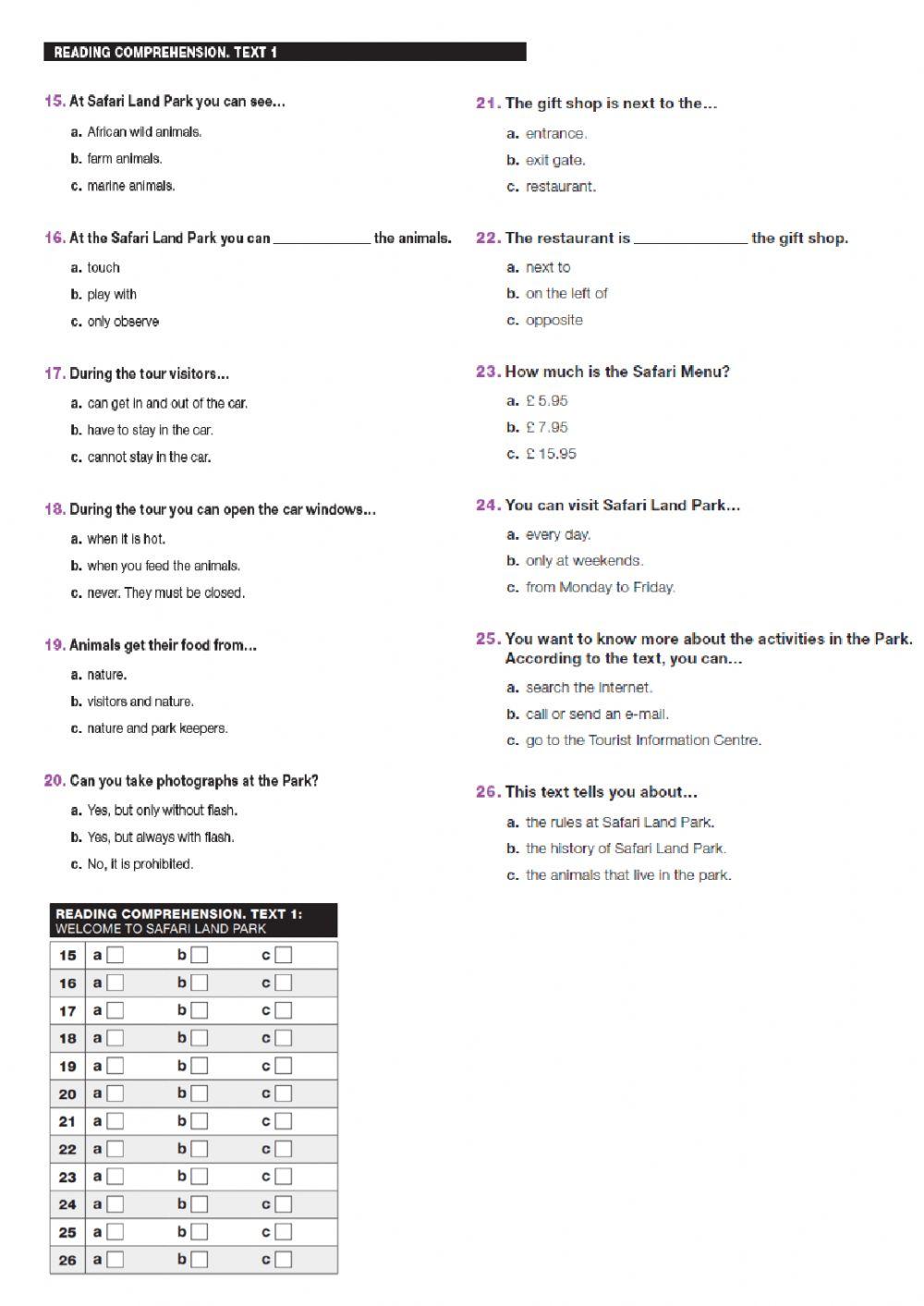 Reading: Welcome to Safari Land Park