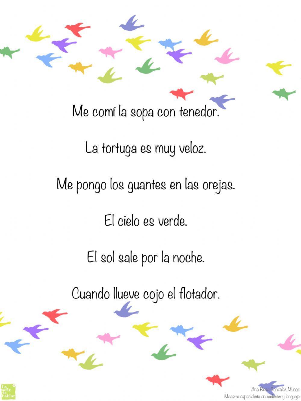 Lee las frases, encuentra los errores y vuelve a escribir las frases corregidas.