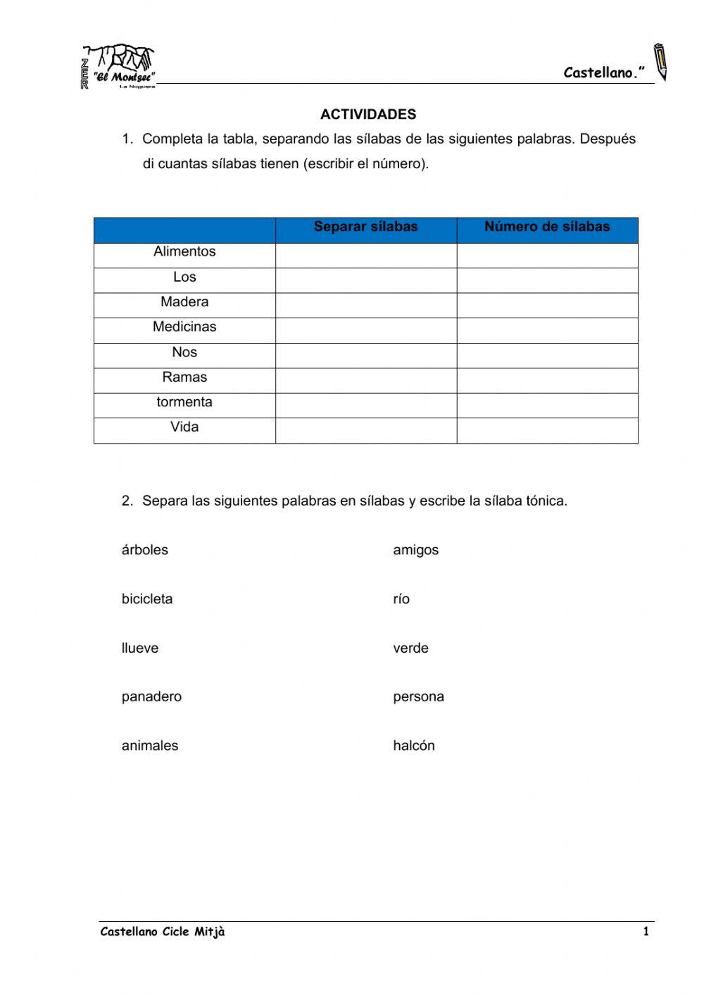 La acentuación 1 La acentuación 1