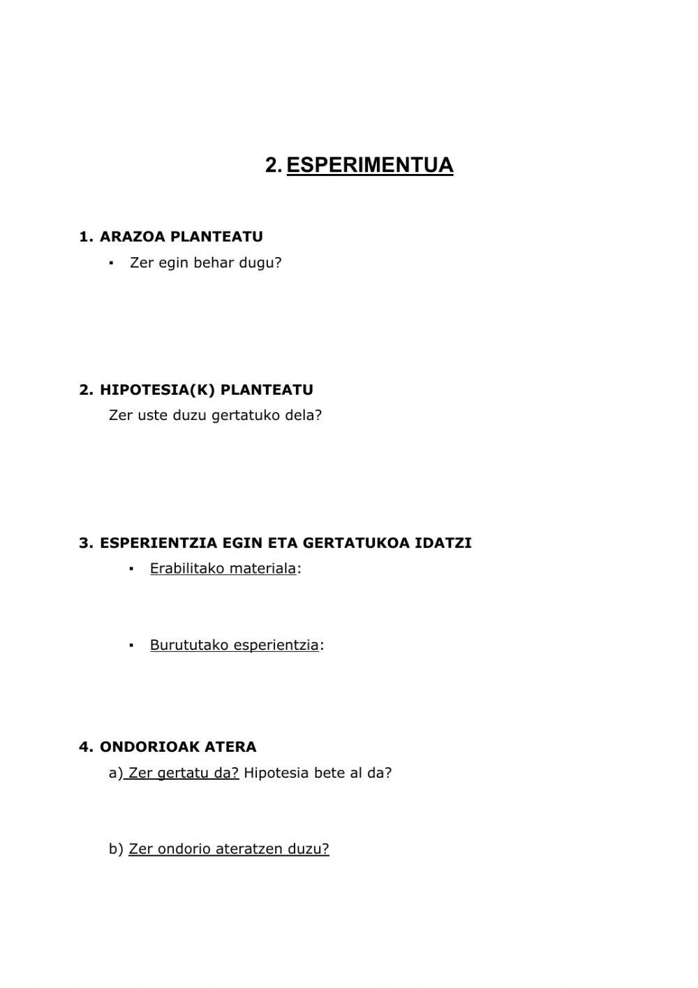 Esperimentuen gidoia