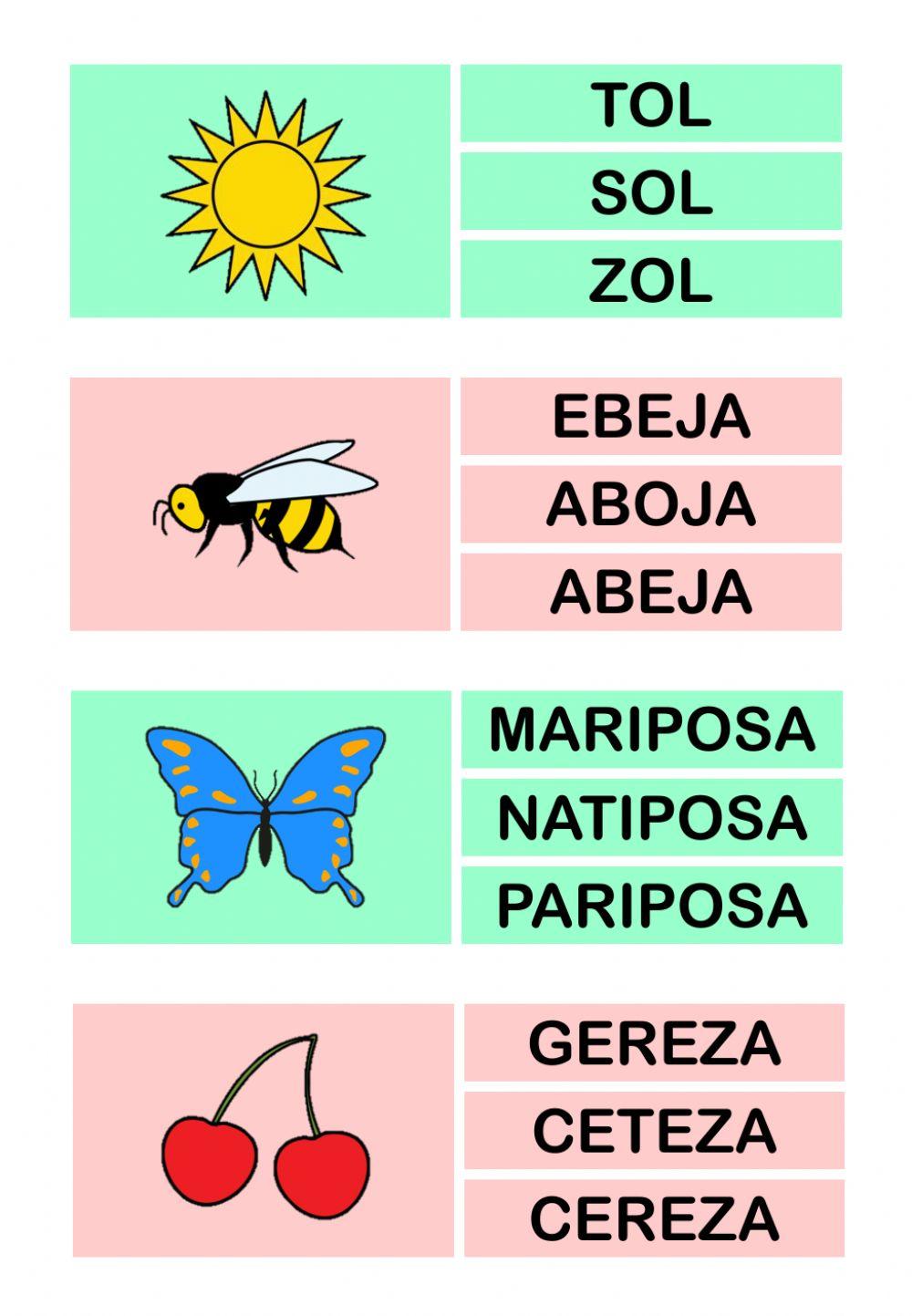 Primavera palabra correcta