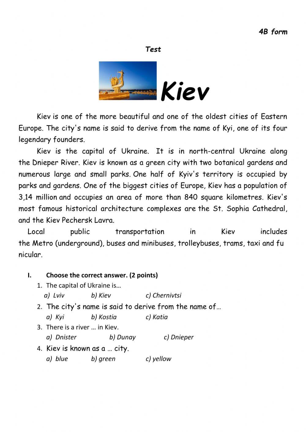 Preparing for the test 4B