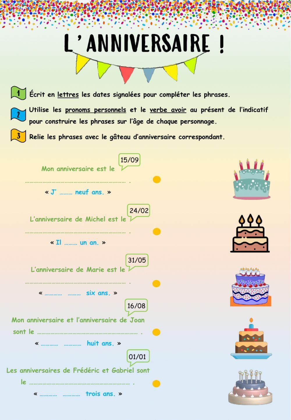 L'anniversaire L'anniversaire