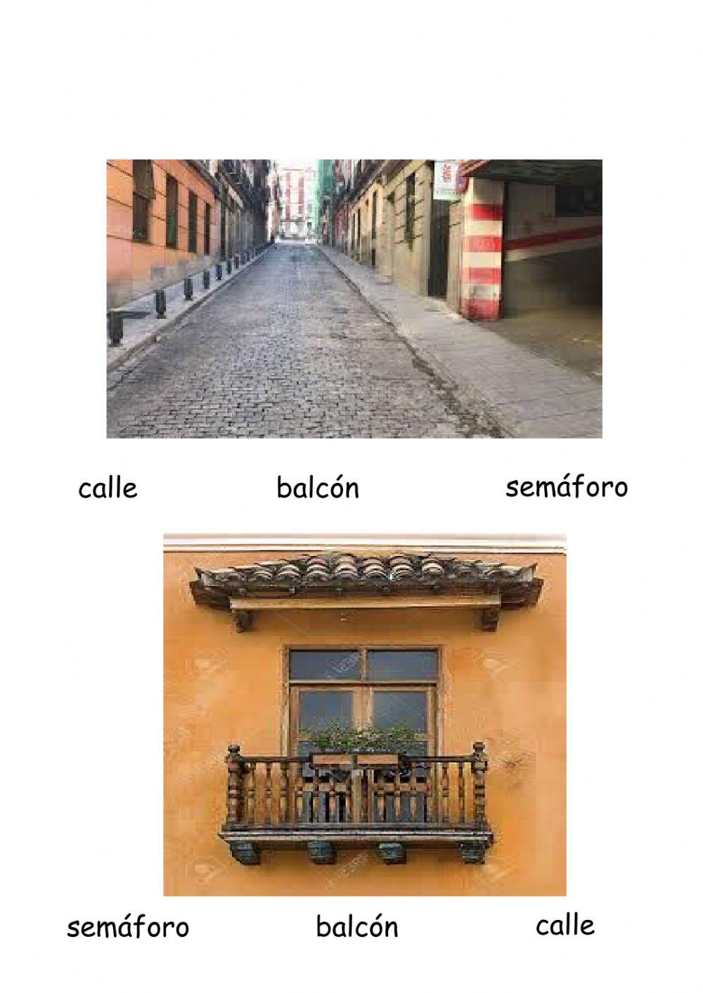Vocabulario sobre la calle