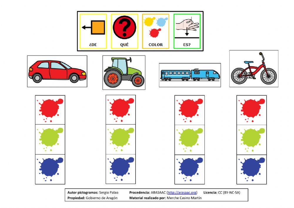 Los colores de los medios de transporte